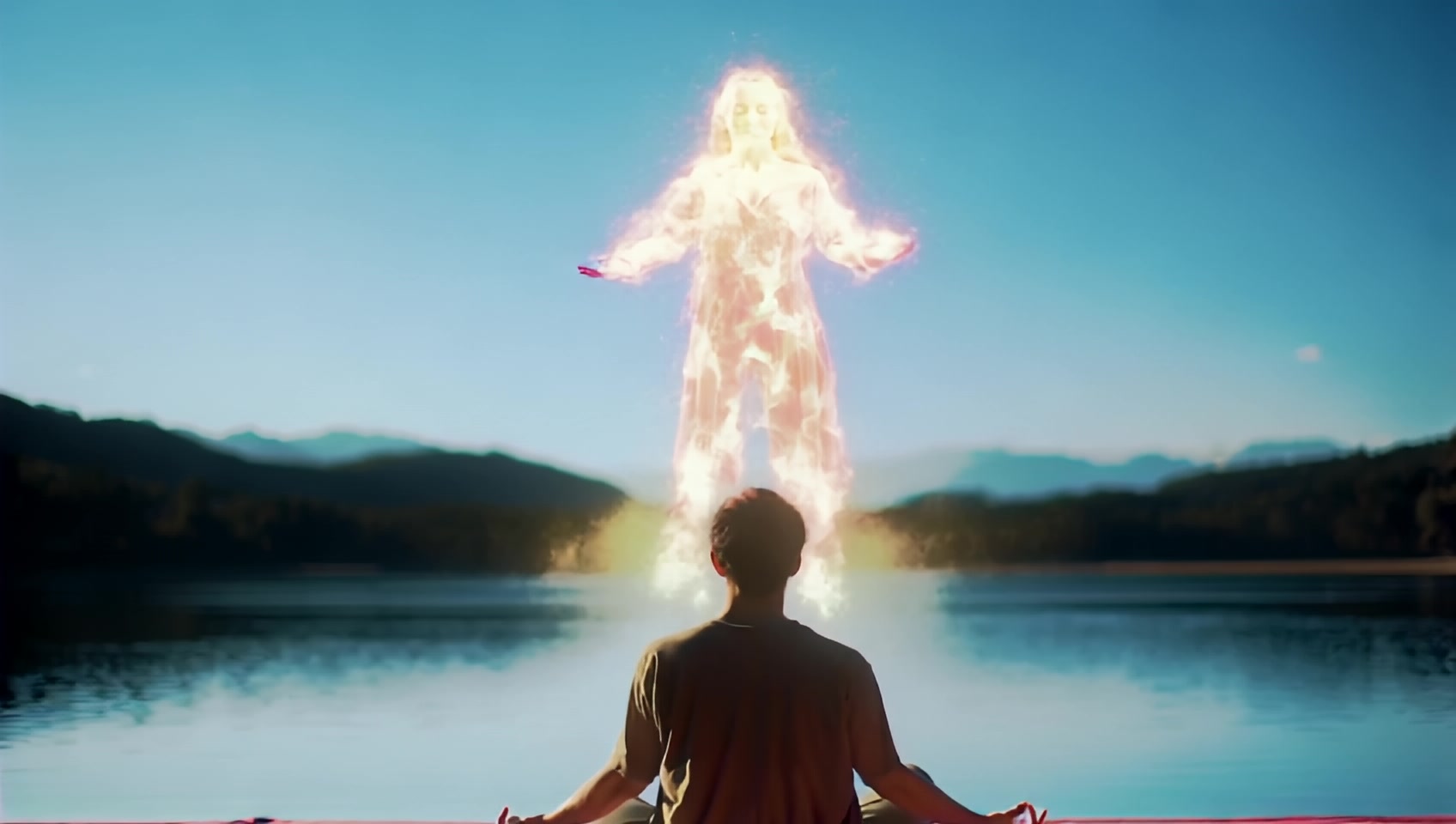 A person meditating or praying, with their spirit rising above them in a glowing form, surrounded by celestial energy, symbolizing deep spiritual awakening."

Would you like more variations or specific styles (e.g., realistic, abstract, cinematic)?