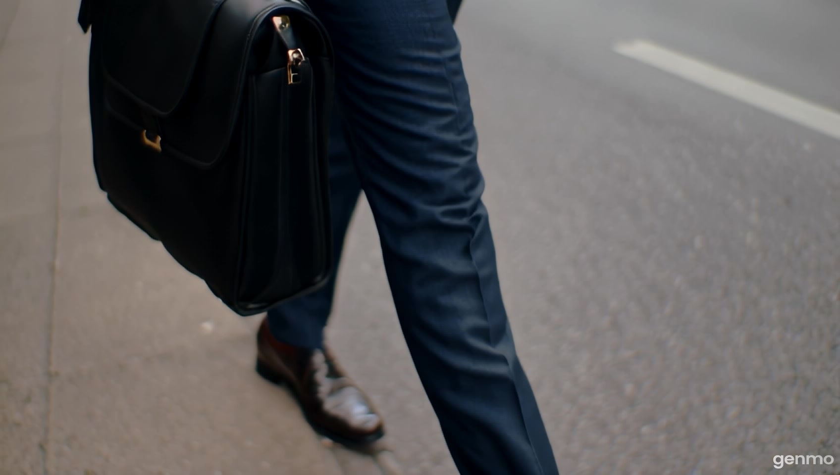 a business man with a business brief case  is running in a circle