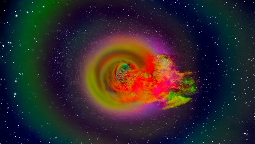 Psychadelic acid dream of the universe melting with thoughts of waifu apparitions