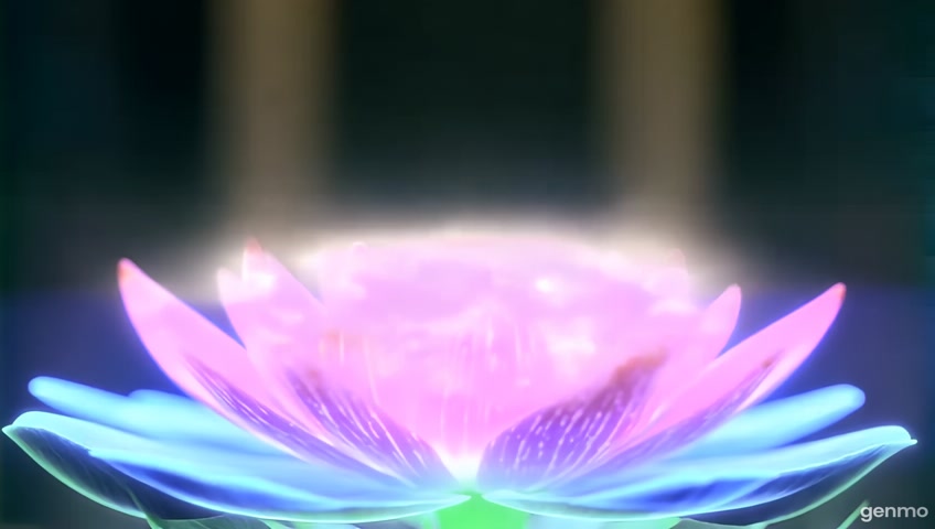 a lotus that holds energy creature from digital portal