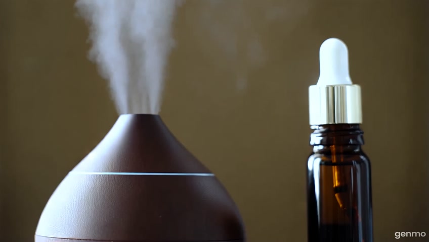 Essential oil diffuser with a serum bottle