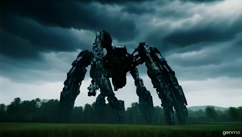 monster machines from War Of The Worlds rampaging across the countryside