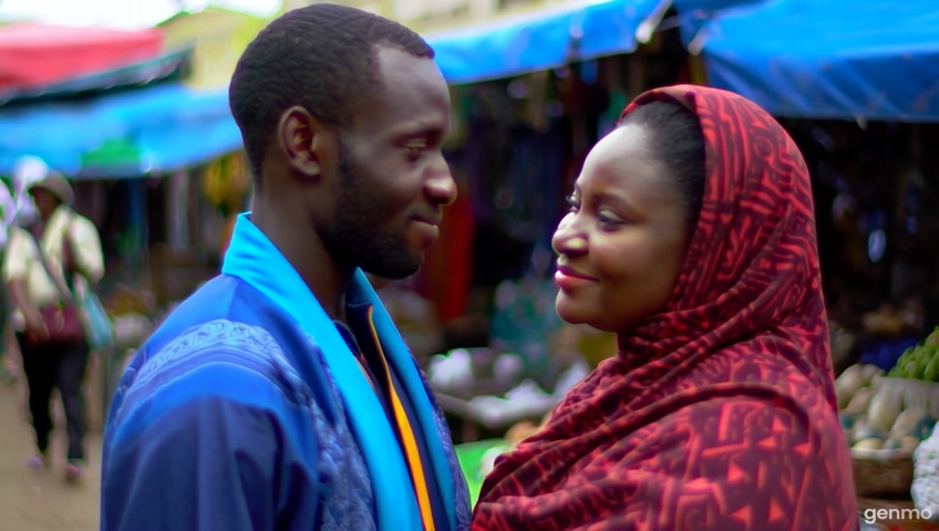 Man and woman in love they are somalia