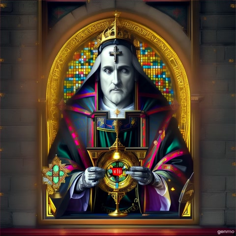 Saint JPEG of the Pixelated Relic”
A medieval saint, but their face glitches and is surrounded by spinning loading wheels and YouTube ads for enlightenment. Gold leaf? Nah. Neon foil. Frame it in stained glass that says “404: Salvation Not Found.” 🧠 Mash Style: Gothic + digital UI + error culture