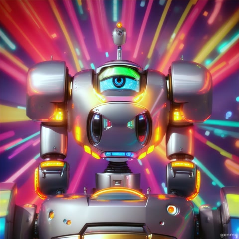 robot animado caricatura moviendoce gracioso
