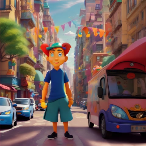 Create a 5D cartoon make realistic