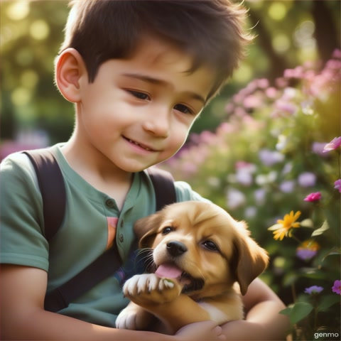 Boy carry young
