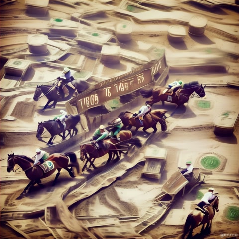 horse riders in a race over money