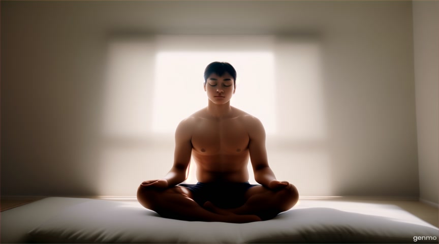 meditating alone in a quiet room