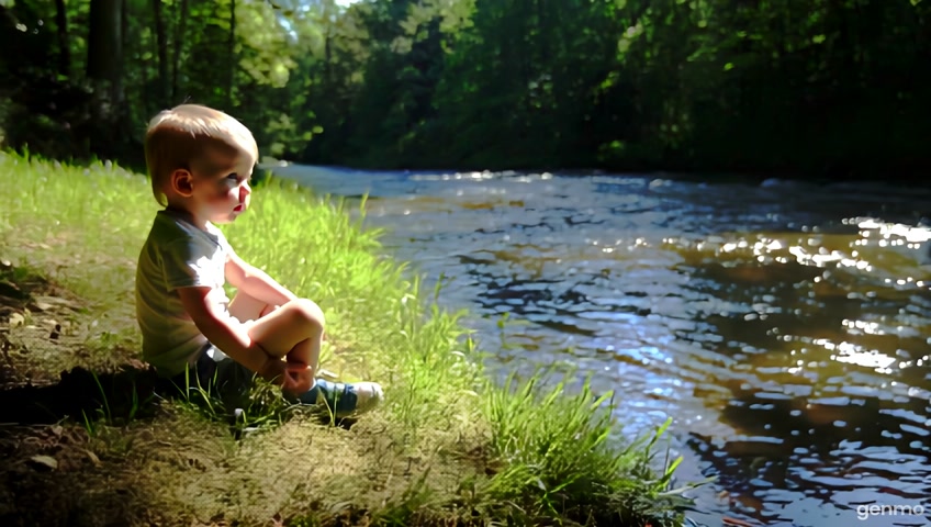 A child near a river