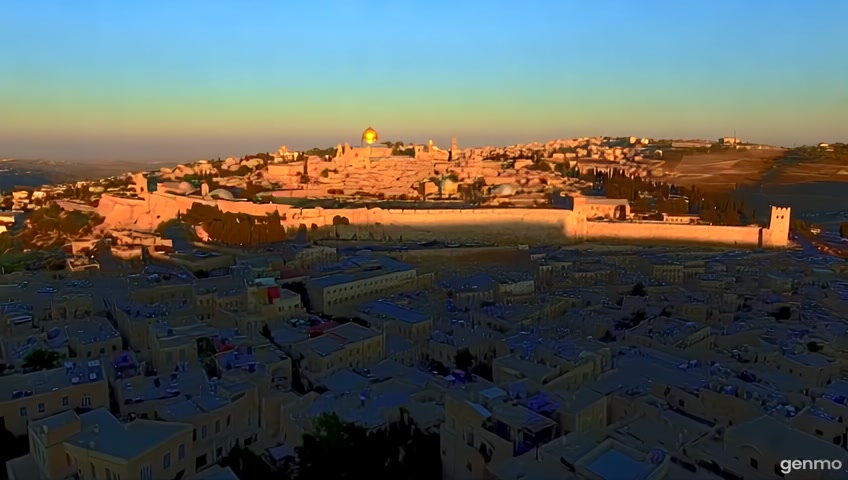 A view from above of Old Jerusalem