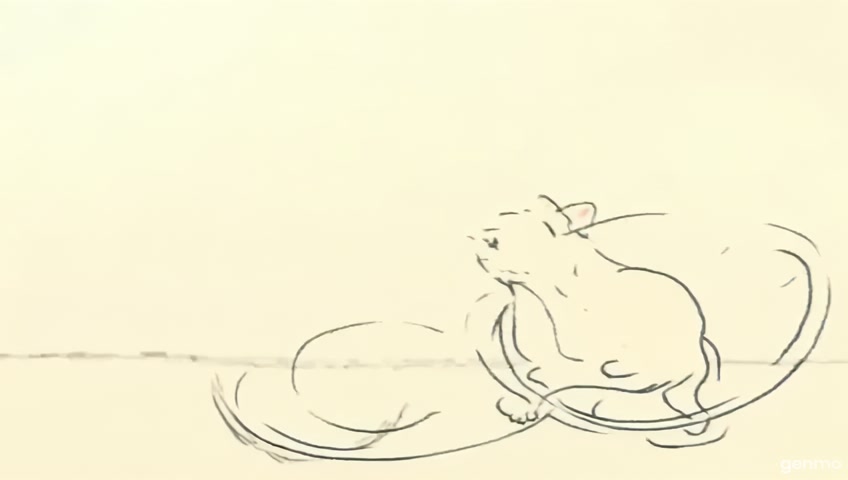 2 cats, spinning rings on their tails, clannad style, kyoto-animation, style, hand-drawn feel, good anatomy,