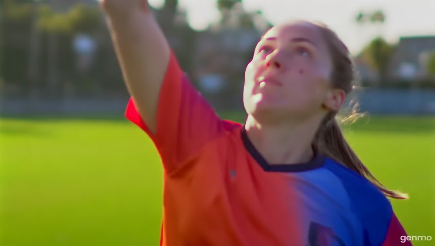 sara jogando futebol