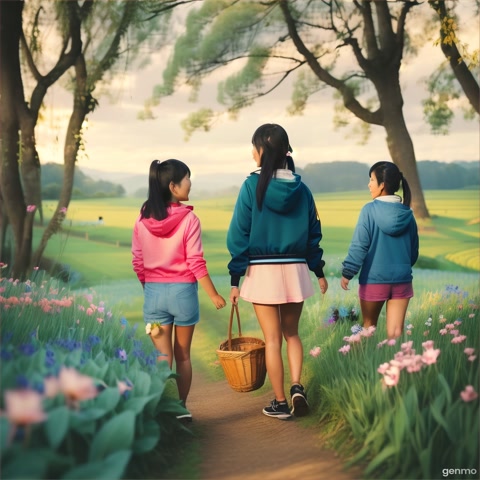 Mai và Linh cùng nhau đi dọc mép khu rừng xanh tươi, hái lá để làm tập sưu tập kỷ niệm. Mai mặc chiếc áo khoác xanh biển đậm, mái tóc đen buộc cao. Linh khoác áo hoodie màu hồng nhạt, tay cầm một giỏ hoa nhỏ xíu.
Đột nhiên, các em nhìn thấy một nông trại xanh tươi có những con bò đang ăn cỏ, có những người nông dân vui vẻ, mai và linh bắt đầu khám phá nơi đó, linh thì vắt sữa của những chú bò trong chuồng, mai thì gặt lúa mạch cùng những người nông dân, hai làm việc tốt nên được một nông dân trẻ tuổi 25 tuổi rủ ở lại ăn cơm để hậu tạ vì đã làm việc giúp đỡ mọi người, sau bữa ăn hai bạn Mai và Linh ra chơi cùng với các đứa trẻ tại một khu đất trống có nhiều thứ để chơi