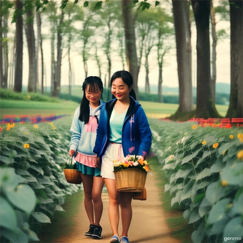 Mai và Linh cùng nhau đi dọc mép khu rừng xanh tươi, hái lá để làm tập sưu tập kỷ niệm. Mai mặc chiếc áo khoác xanh biển đậm, mái tóc đen buộc cao. Linh khoác áo hoodie màu hồng nhạt, tay cầm một giỏ hoa nhỏ xíu .Đột nhiên, các em nhìn thấy một nông trại xanh tươi có những con bò đang ăn cỏ, có những người nông dân vui vẻ, mai và linh bắt đầu khám phá nơi đó, linh thì vắt sữa của những chú bò trong chuồng, mai thì gặt lúa mạch cùng những người nông dân, hai làm việc tốt nên được một nông dân trẻ tuổi 25 tuổi rủ ở lại ăn cơm để hậu tạ vì đã làm việc giúp đỡ mọi người, sau bữa ăn hai bạn Mai và Linh ra chơi cùng với các đứa trẻ tại một khu đất trống có nhiều thứ để chơi