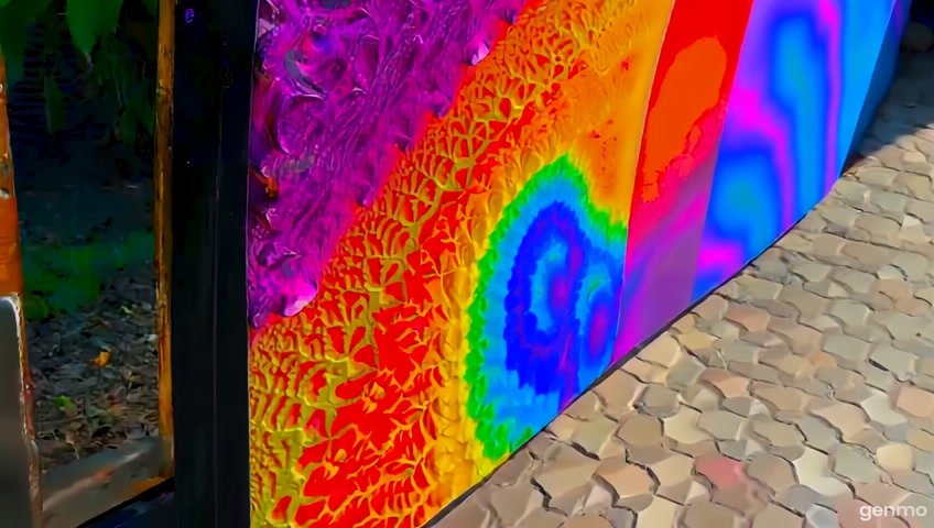 Rainbow door, beautiful, multicolored, rainbow fractals