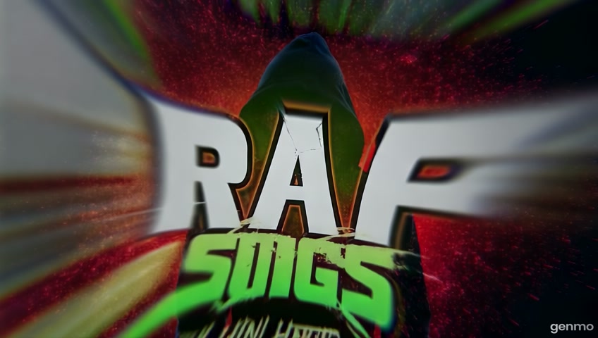 A powerful YouTube thumbnail for a Hindi rap song titled 'KHOON KI AANSU'. Dark and intense red-black background with swirling smoke and splashes. A mysterious hooded figure stands in the center, shadowy and dramatic. At the top: 'KHOON KI AANSU' in cracked, bold red and silver gradient font. In the middle: 'RAP' in large, graffiti-style white font with black outline and yellow glow. Slightly below that: 'AK SONGS' in neon green reflective text. At the bottom: 'NEW HINDI SONG 2025' in glowing golden handwritten font. The design should feel edgy, cinematic, and perfect for a viral rap release.