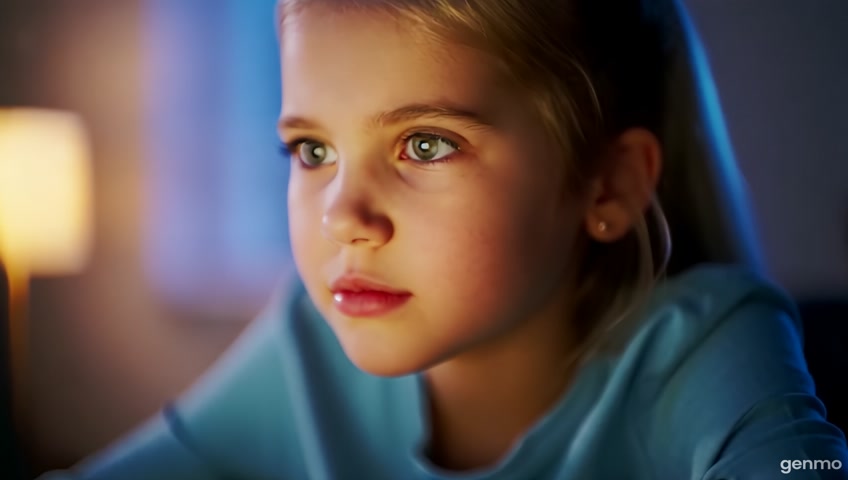 a girl play pcgame