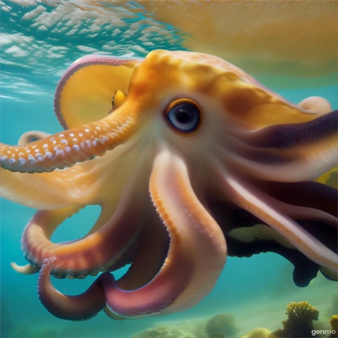 Octopus swimming osian