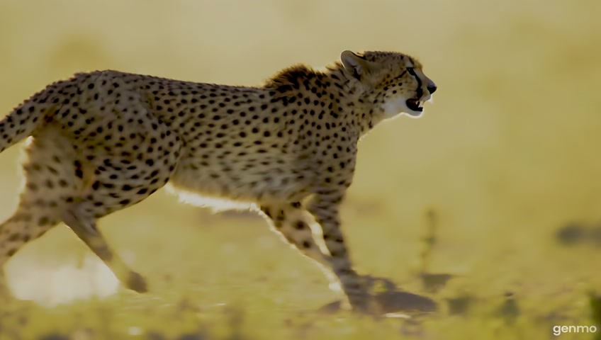 Animal racing cheetah will win the race