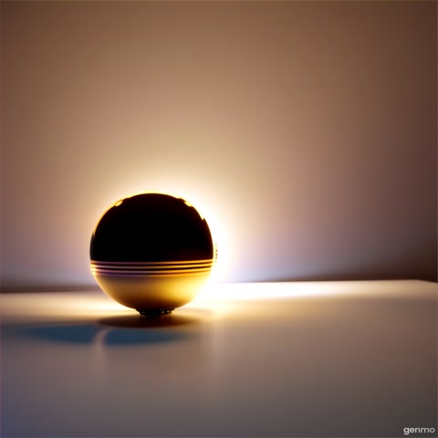 glowing ball rotating in loop