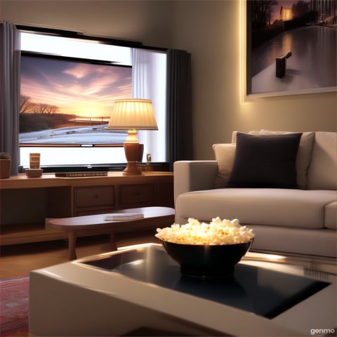 coloque uma pessoa assistindo filme e series em seu sofa em casa