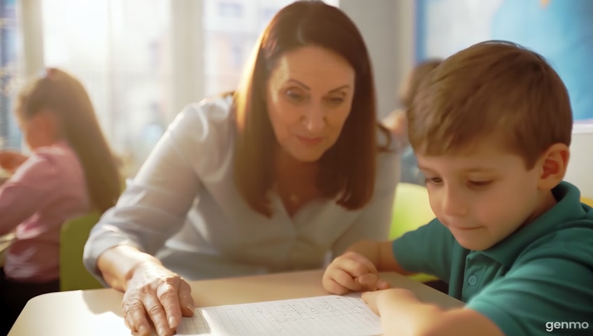 Bir öğretmen ve öğrencisi matematik sorusu çözüyor