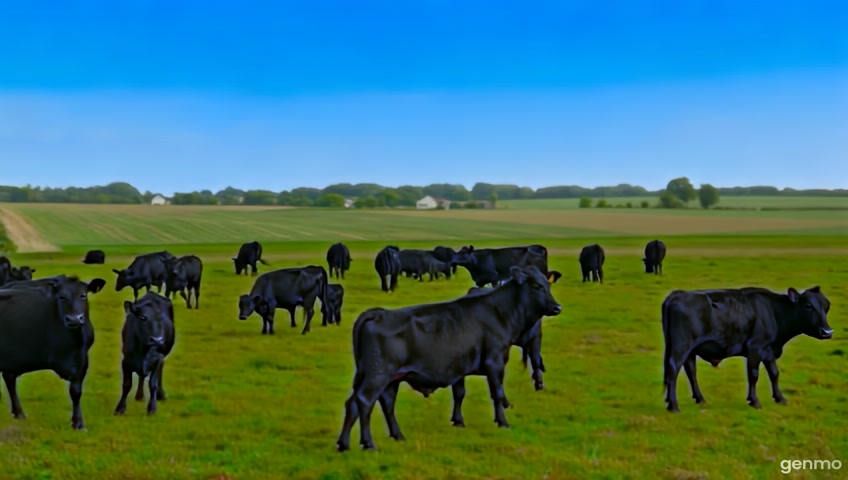 Video of how beef " Black Angus" meat gets on a person's plate after growing