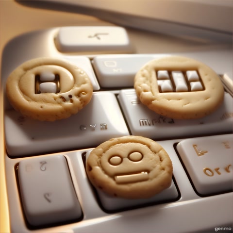 finger typing cookie keyboard