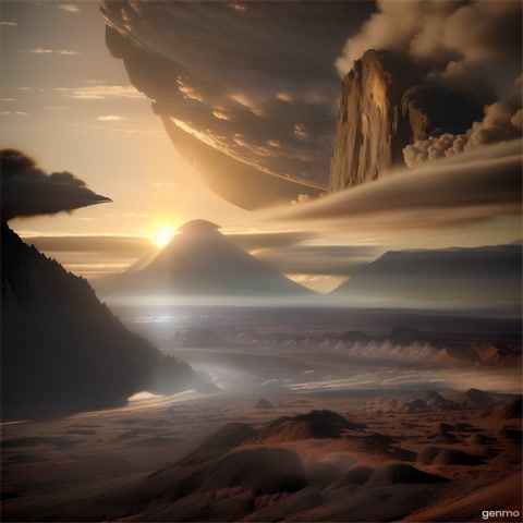 9:16 cinematic video. Show Earth during the dinosaur age. Volcanoes erupt, giant creatures roam. Suddenly, an asteroid approaches. Show its massive impact, explosions, extinction waves, and clouds of dust. End with silence and the last dinosaur roaring. High-quality, dramatic, realistic lighting, no text.