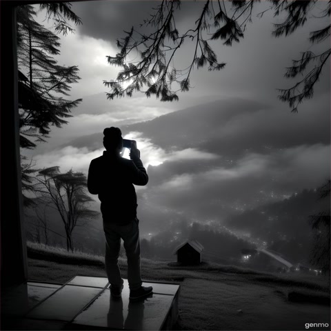 Location: Shimla ke paas ek chhoti si hill station
Character: Aryan, ek photography lover jo abandoned jagah ke photos lena pasand karta tha
Part 1: Purana Ghar
Ek din Aryan apne DSLR ke saath ek sunssaan, purana bungalow ki taraf gaya. Log kehte the wo haunted hai — par Aryan ko aise jagah ke shots lena bahut pasand tha.
Bungalow mein ghuste hi usne deewar pe ek purana black-and-white camera dekha. Us par likha tha:
“Jo isse dekhega… apni tasveer mein qaid ho jaayega.”
Aryan muskaraaya, “Kya bakwaas hai,” aur camera apne bag mein daal liya.
Part 2: Tasveer
Raat ko Aryan ne us camera se ek selfie li — jaise hi photo click hui, light chali gayi. Jab light aayi aur usne camera check kiya, uska photo andar se gayab tha.
Us raat usne apne ghar ke har kone mein apni halki si aawaz suni:
“Tumne mujhe jaga diya hai Aryan…”
Agli subah Aryan ghar mein akela tha. Uske room ke mirror mein uska reflection halki si smile kar raha tha, jabki Aryan serious khada tha.
Part 3: The Twist
Aryan ne selfie ko DSLR mein daal kar zoom karke dekha — background mein wo purana bungalow tha, lekin Aryan ka chehra alag tha… aankhen poori kali, aur mooh se khoon tapak raha tha.
Tabhi uska phone baje — unknown number:
“Tum ab tasveer mein ho… aur main tumhaari jagah.”
Mirror mein uska reflection hilna band ho gaya, lekin Aryan ka asli shareer wahi khada tha — par andar se usmein koi aur tha.
---
Ending Scene:
Agle din Aryan ki Instagram pe ek nayi photo upload hoti hai — "📸 New haunted vibes 🔥"
Comments bhar jaate hain:
“Wah bhai, alag hi aura hai!”
“Kitne real lag rahe ho…”
Lekin sirf ek comment sabka dhyan kheenchta hai: