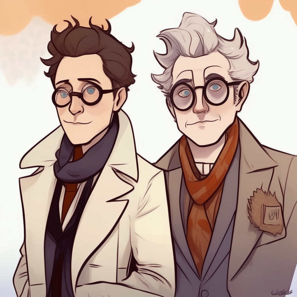 Crowley and Aziraphale from good omens been a cute couple 