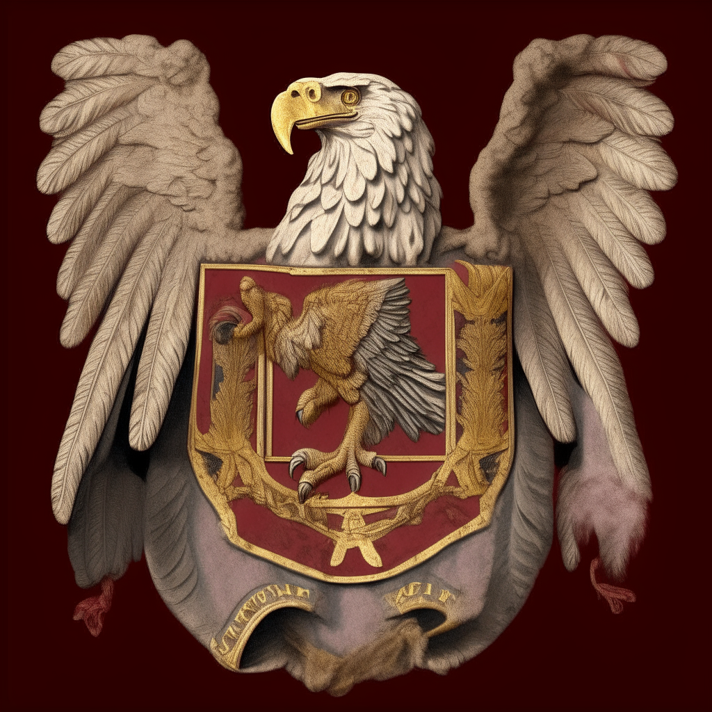 the roman eagle, coat of arms of the roma army