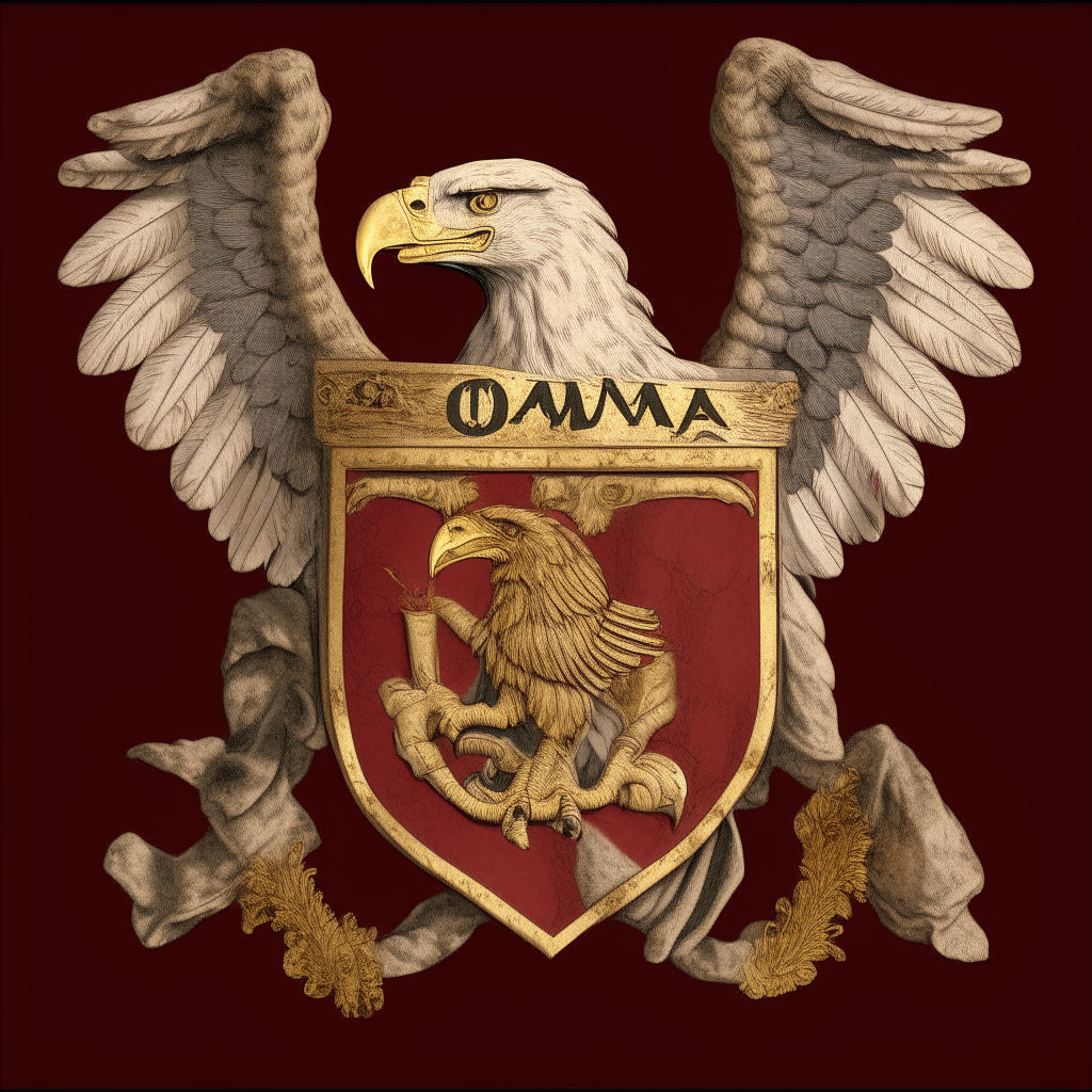 the roman eagle, coat of arms of the roma army