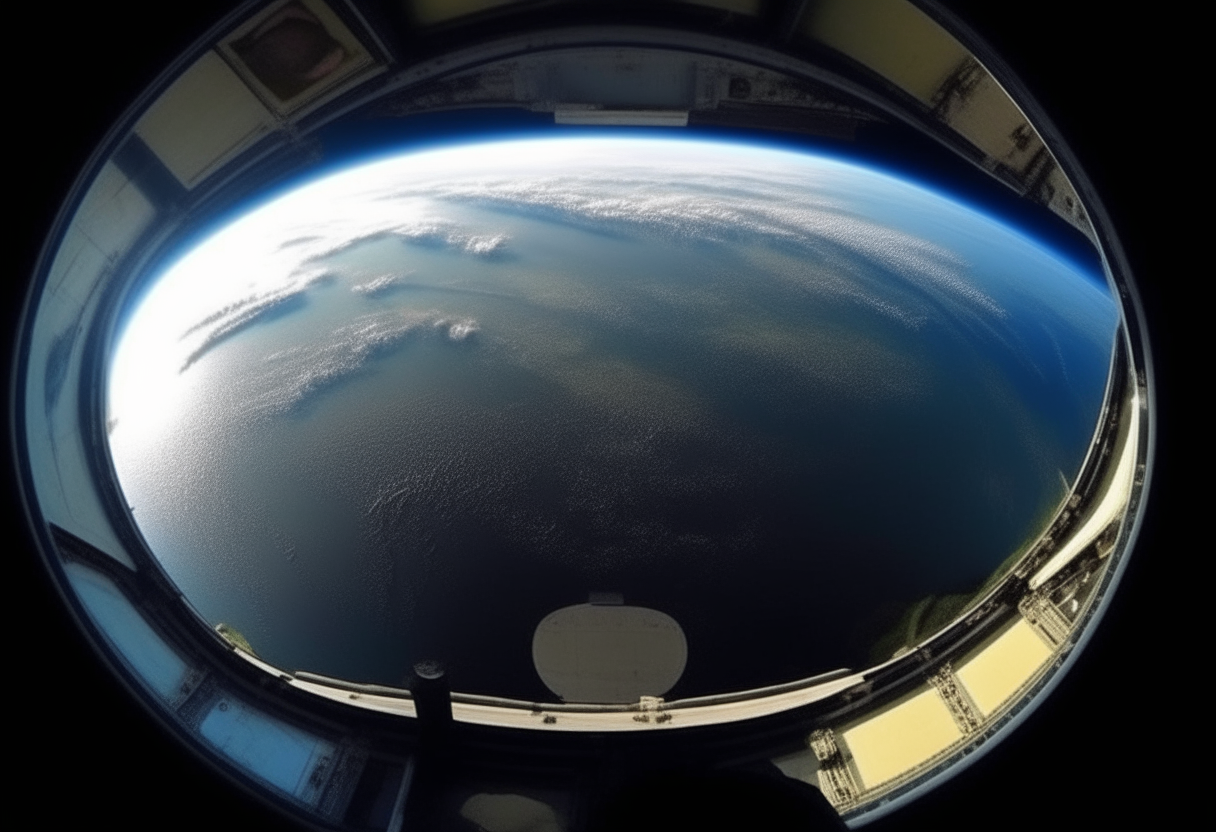 Flight over an alien landscape