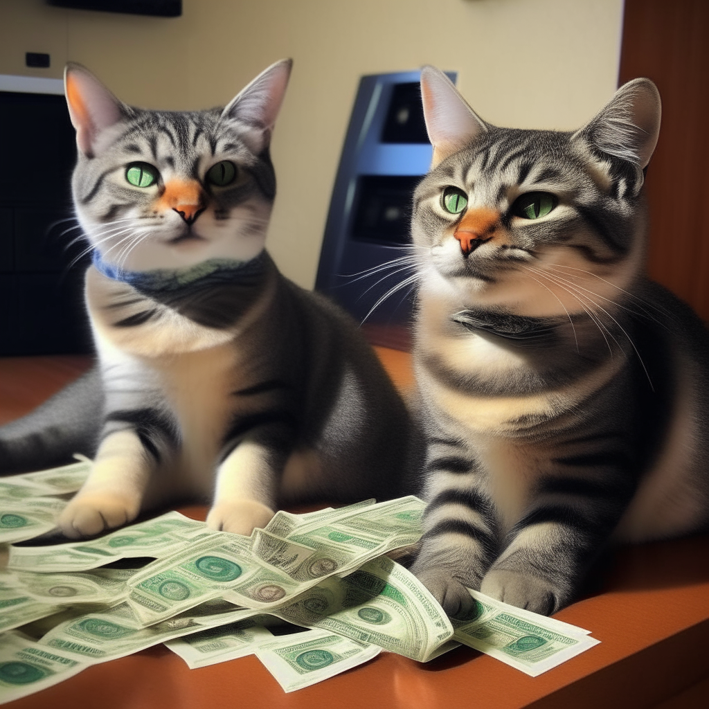 Gatitos con dinero