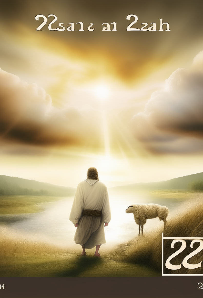Create an image that represents Psalm 23