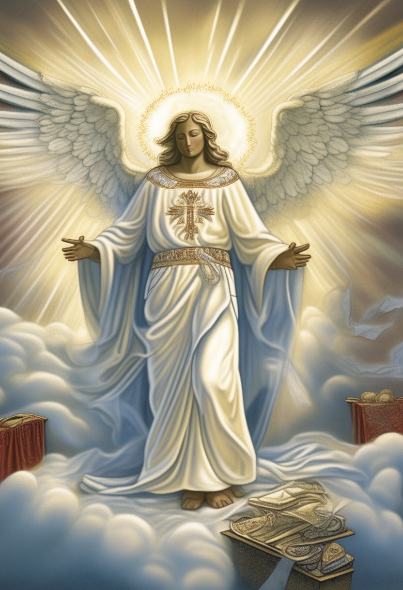 "Illustrate the holy garments mentioned in Psalm 93, representing the glory and purity of the Lord."