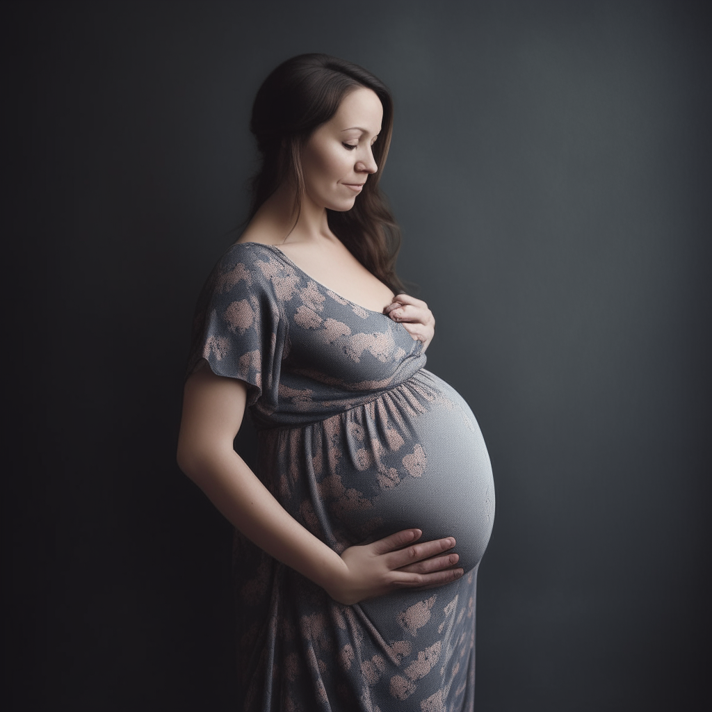 A pregnant woman  
