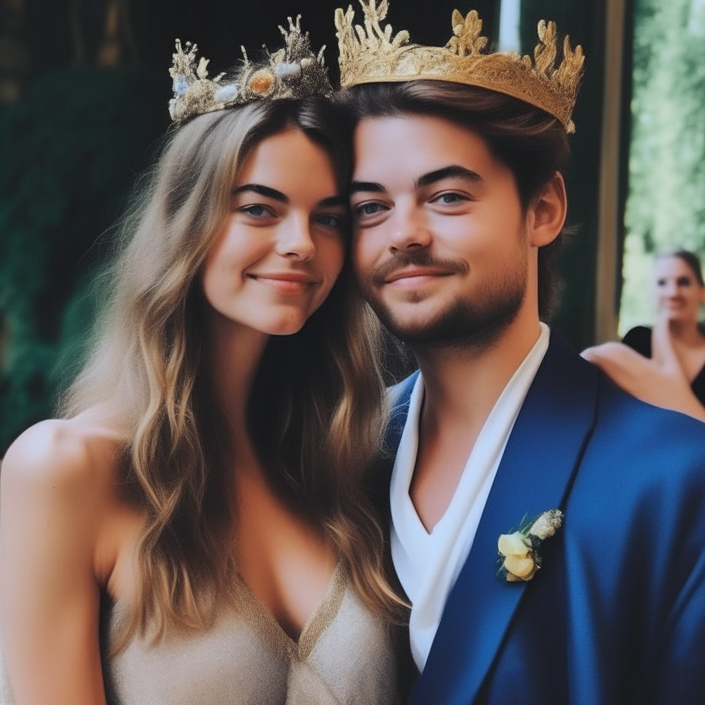 The handsome king married with a beautiful lady