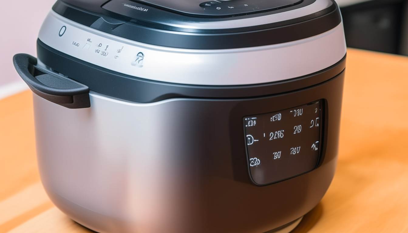 Display an Instant Pot sealed and set to pressure cook mode