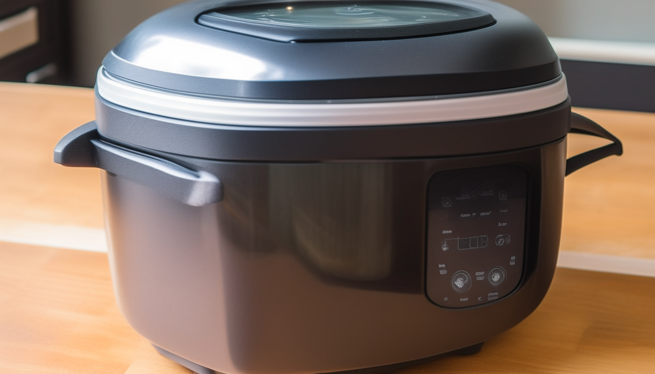 Instant Pot sealed, display set to manual pressure cook mode