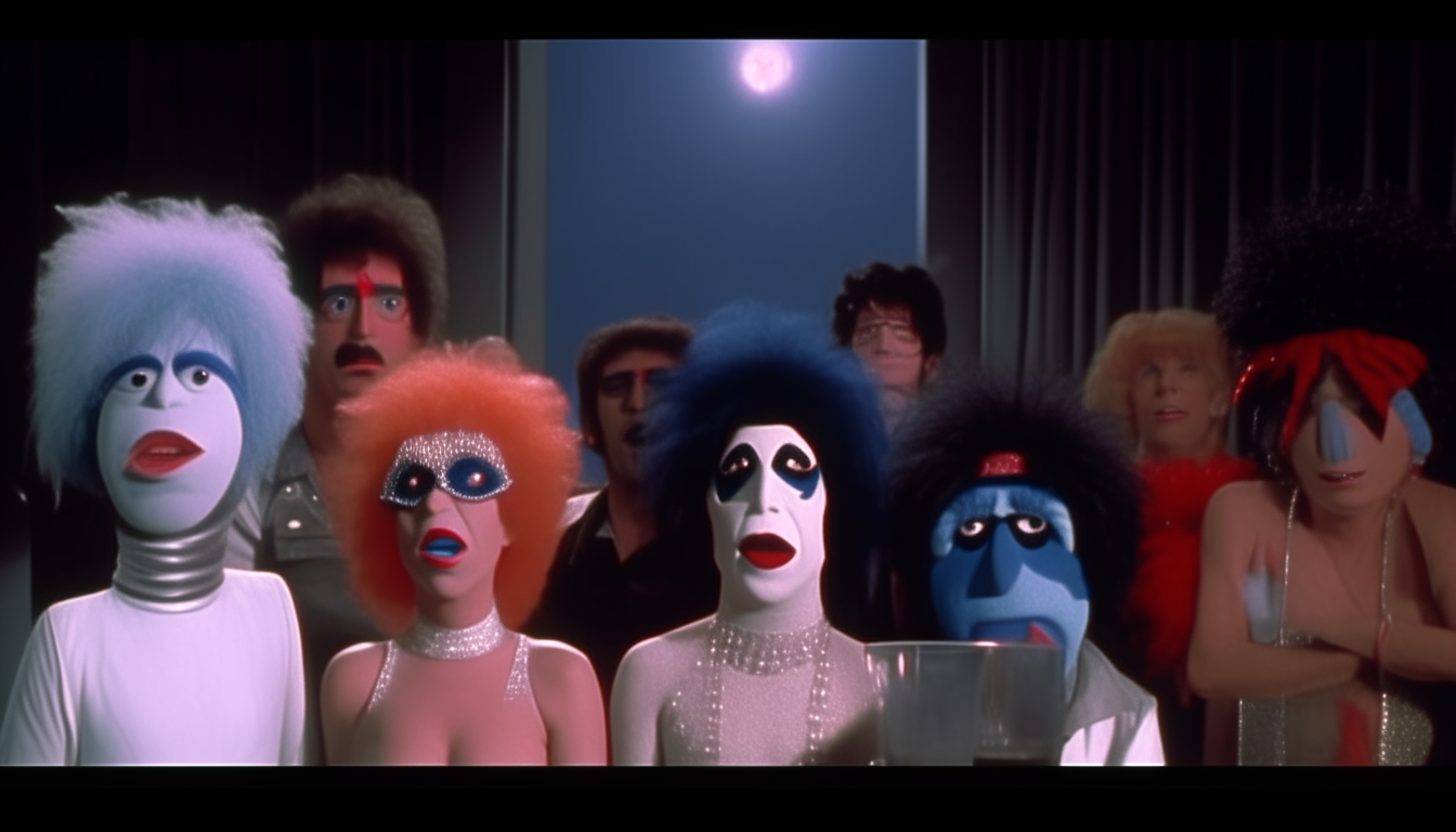 Science Fiction/Double Feature scene from The Rocky Horror Picture Show, featuring the cast of Sesame Street