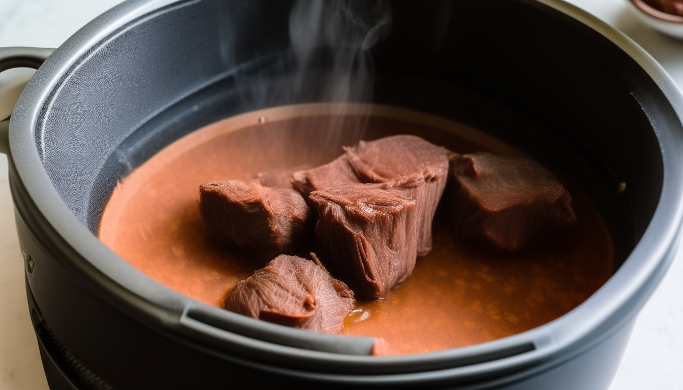 Lamb browning in an Instant Pot to develop flavor