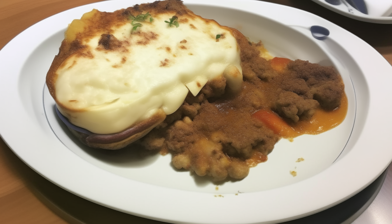 Instant Pot cooking moussaka on Meat/Stew mode for 20 minutes