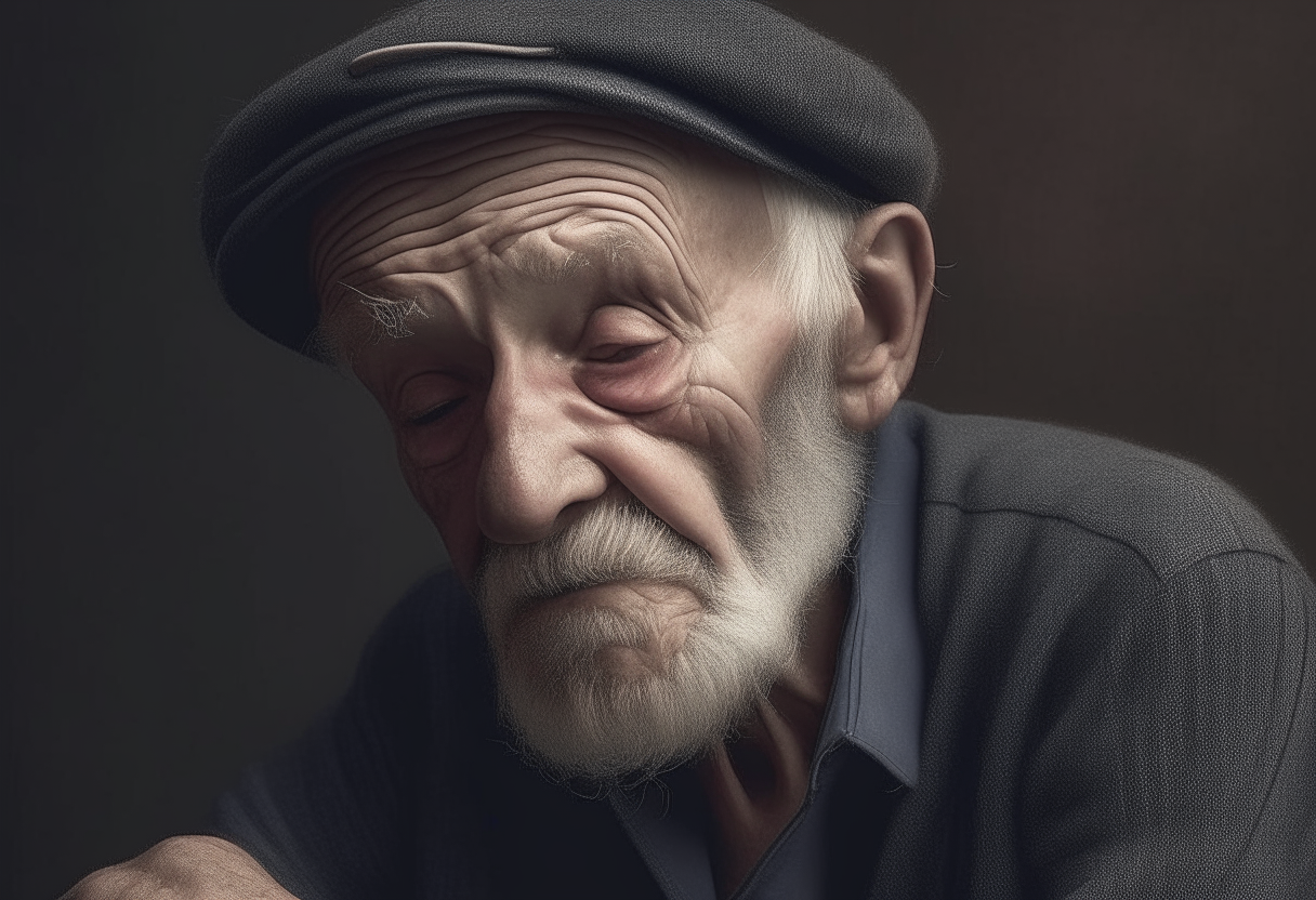 A sad old man 