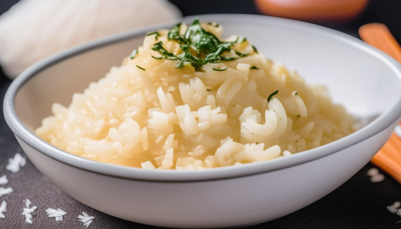 Onion, garlic, rice sautéed in Instant Pot