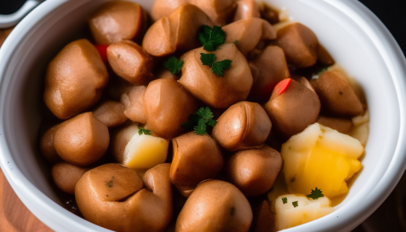 Potatoes, sausage, seasoning cooked in Instant Pot