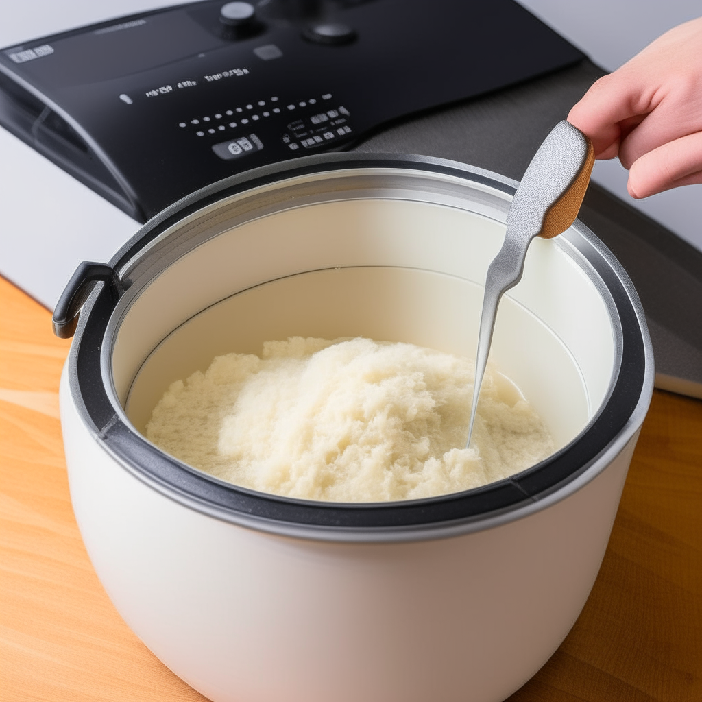 Setting Instant Pot to cook rice pudding, step 2