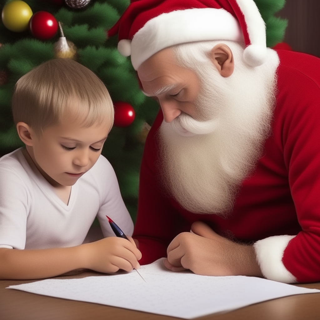 carta para que los niños escriban a Papa Noel